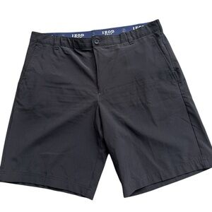 Izod Men's Dark Gray Flat Front Shorts